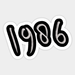 Hand Drawn 1986 Sticker